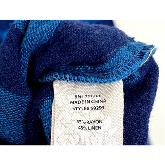 Soft Surroundings Striped Cold Shoulders Tunic‎ Top Womens Size 2X Pockets - Picture 6 of 7